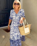 Rosetta V-Neck Bohemian Dress