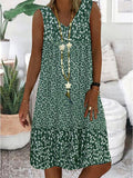 Niana Sleeveless Floral V-Neck Dress