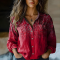 Natalie Printed Vintage Blouse