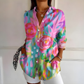 Arleth Colorful Pattern Blouse