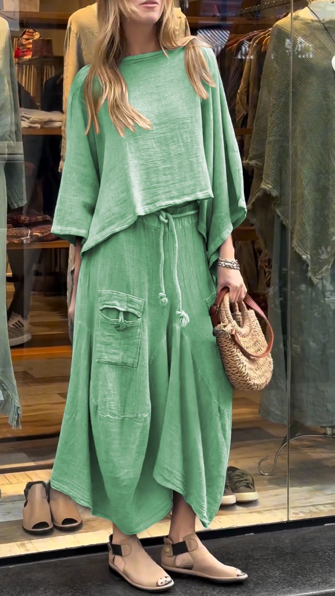 Zelora Flowing Casual Two-Piece Set