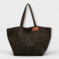 Rita Elegant Leopard Print Canvas Shoulder Bag