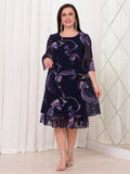 Emma Midnight Swirl Chiffon Dress