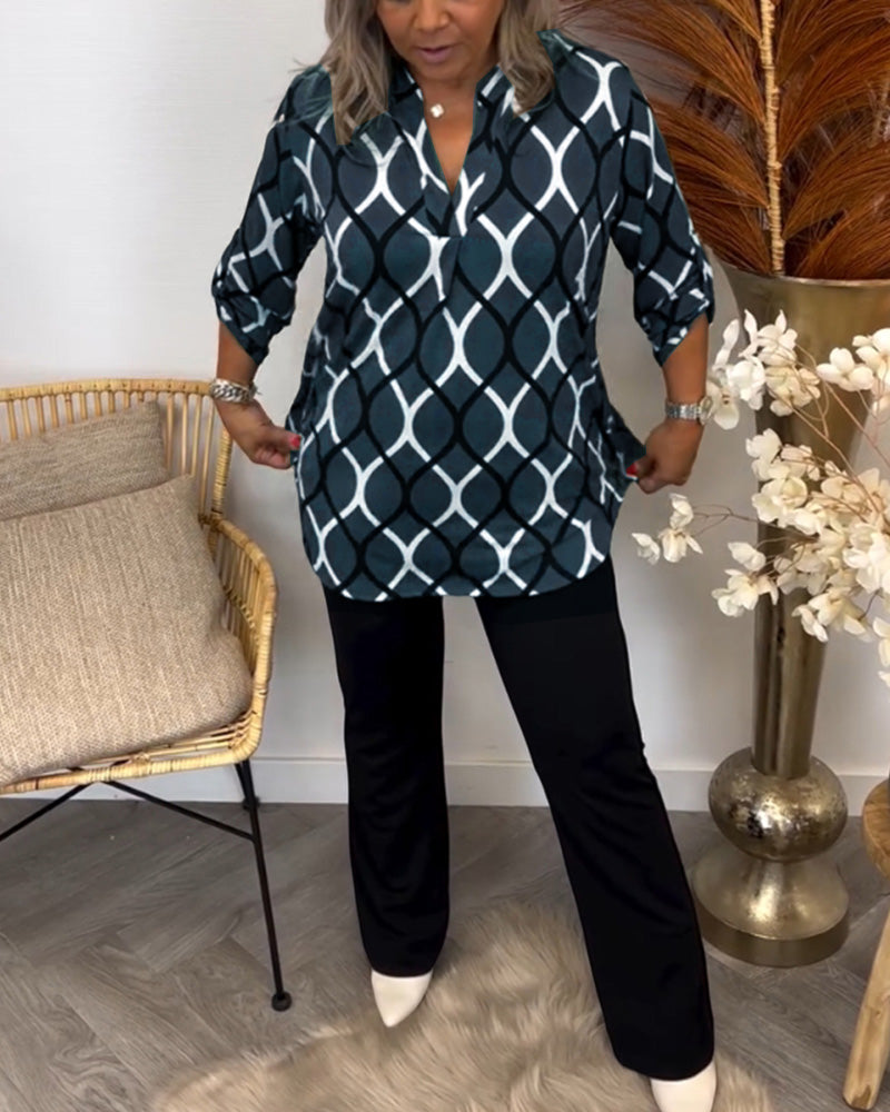 Reya Blouse with Graphic Print