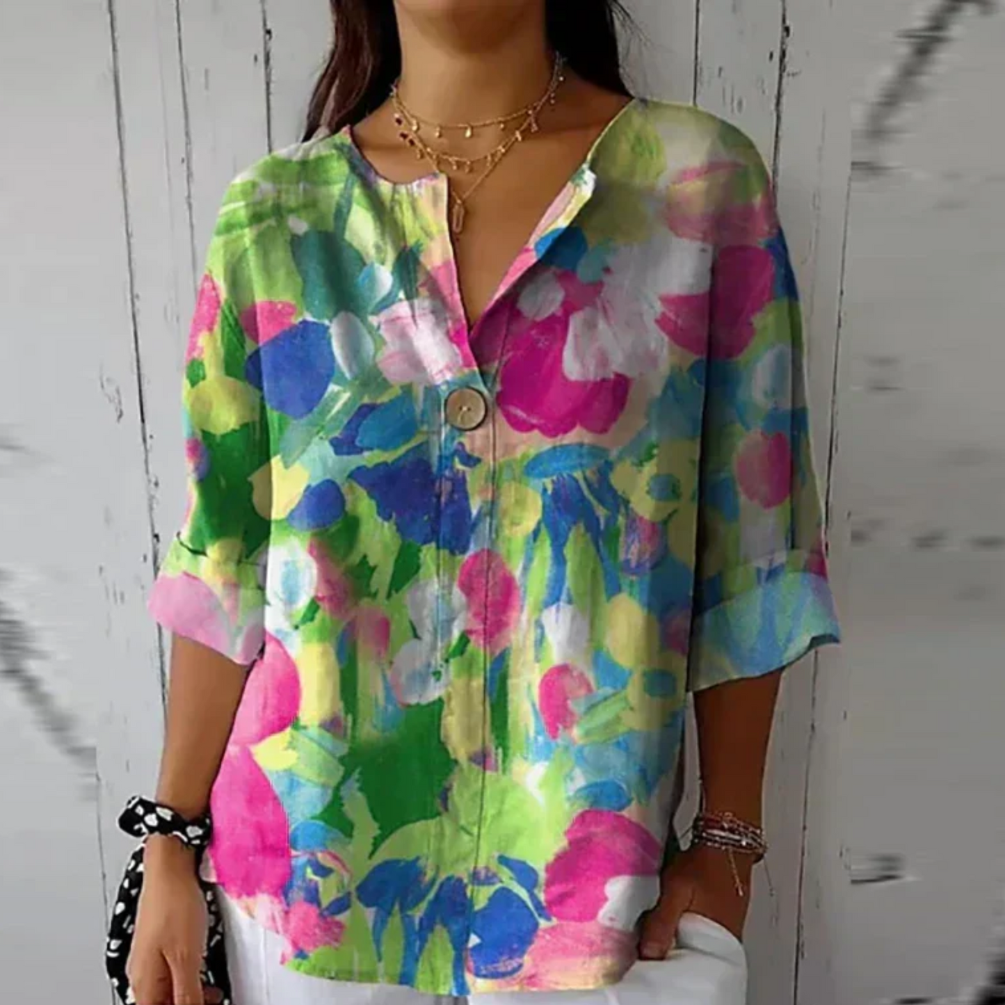 Aaliyah Chic Floral Print Blouse