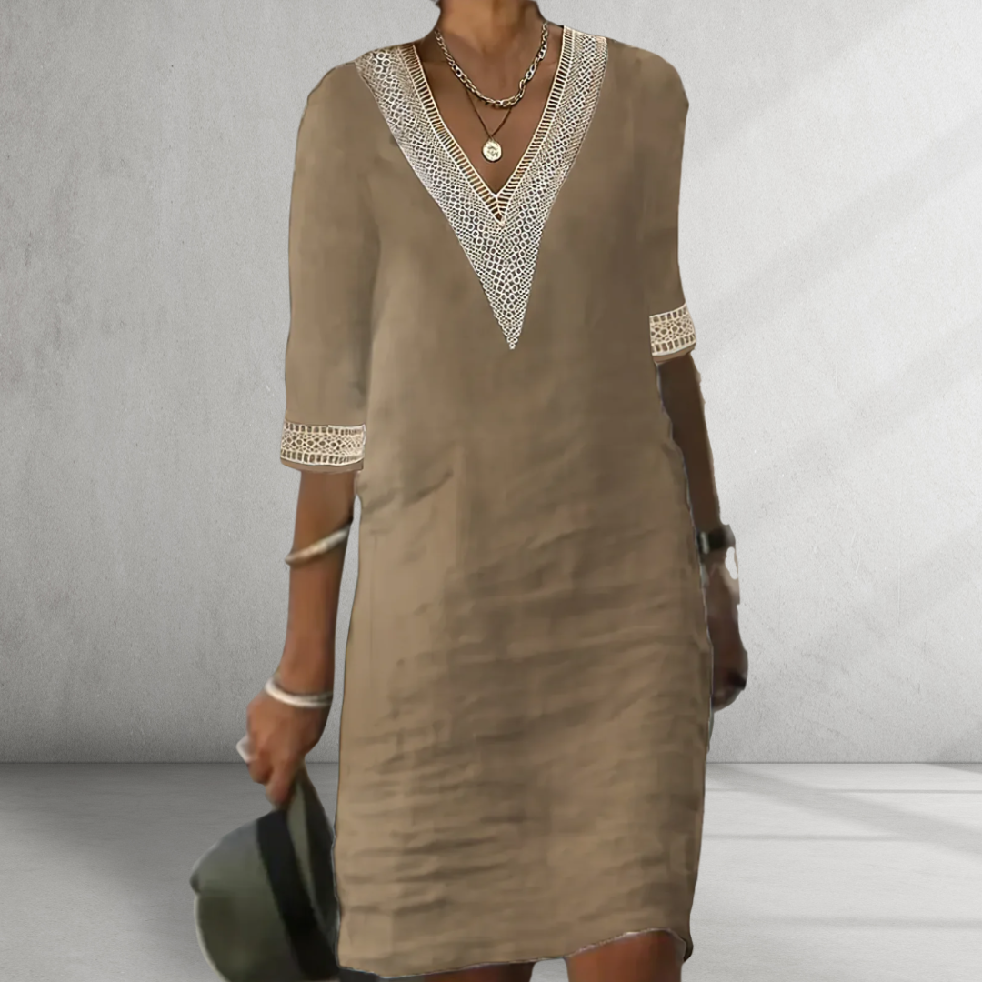 Diana Cotton Linen Summer Dress — view 4
