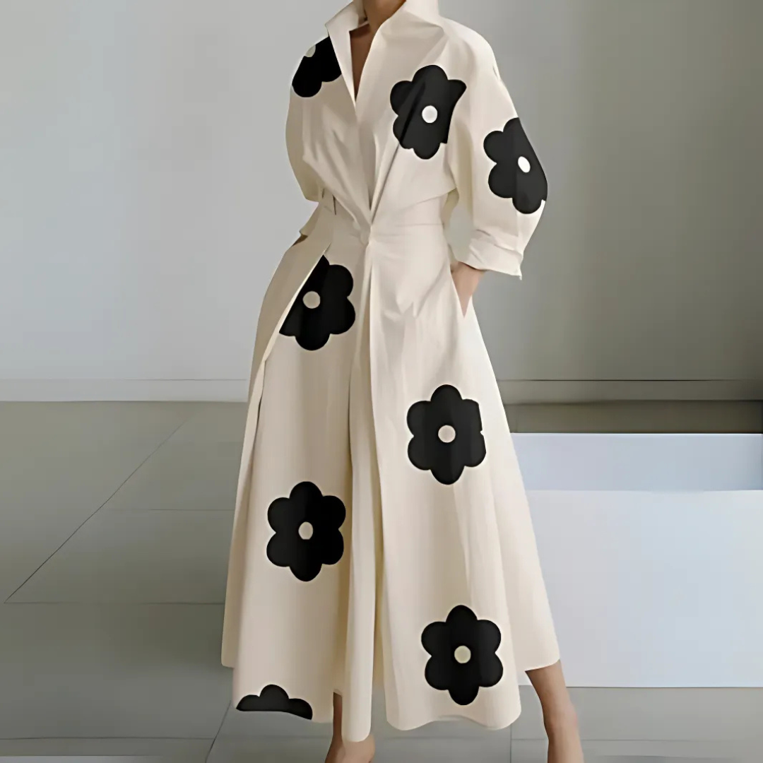 Faith Lapel Wrap Maxi Dress