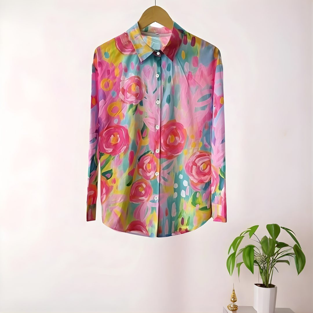 Arleth Colorful Pattern Blouse