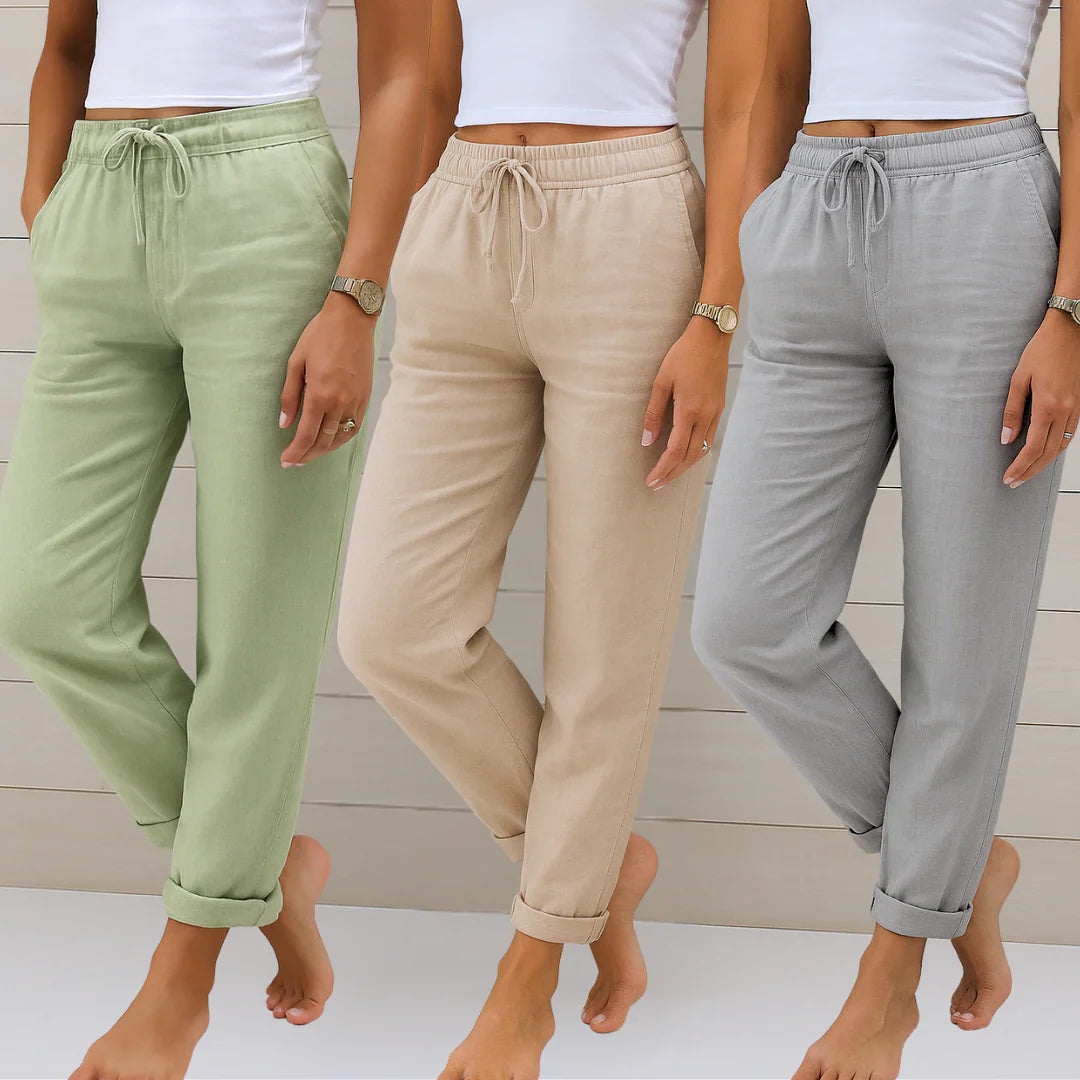Freya Premium Linen Stretch Trousers