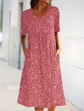 Qahira Casual Round Neck Dress