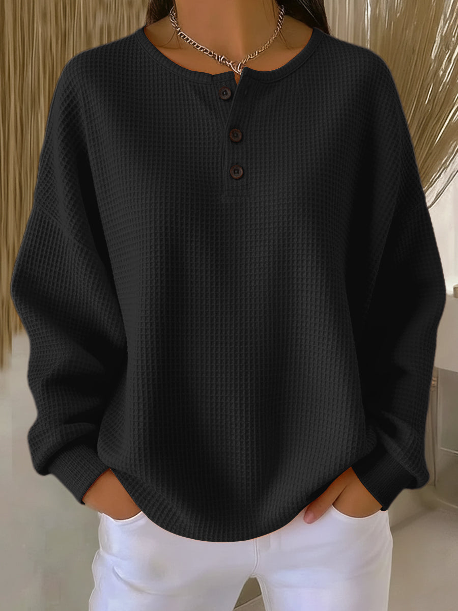 Bristol Cozy Waffle Knit Henley