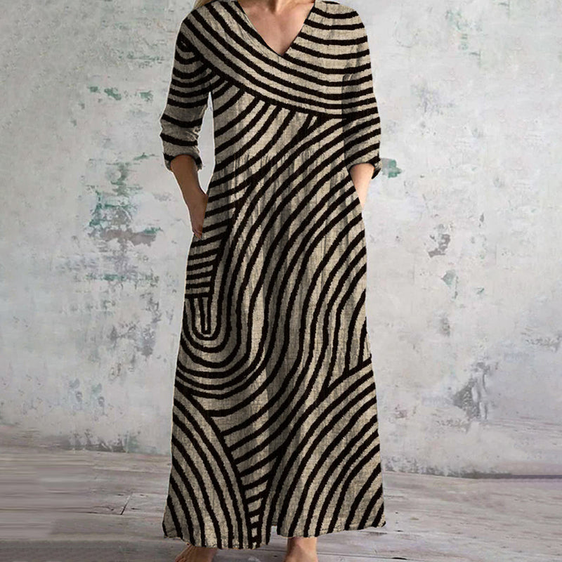 Emberly Vintage Striped Dress