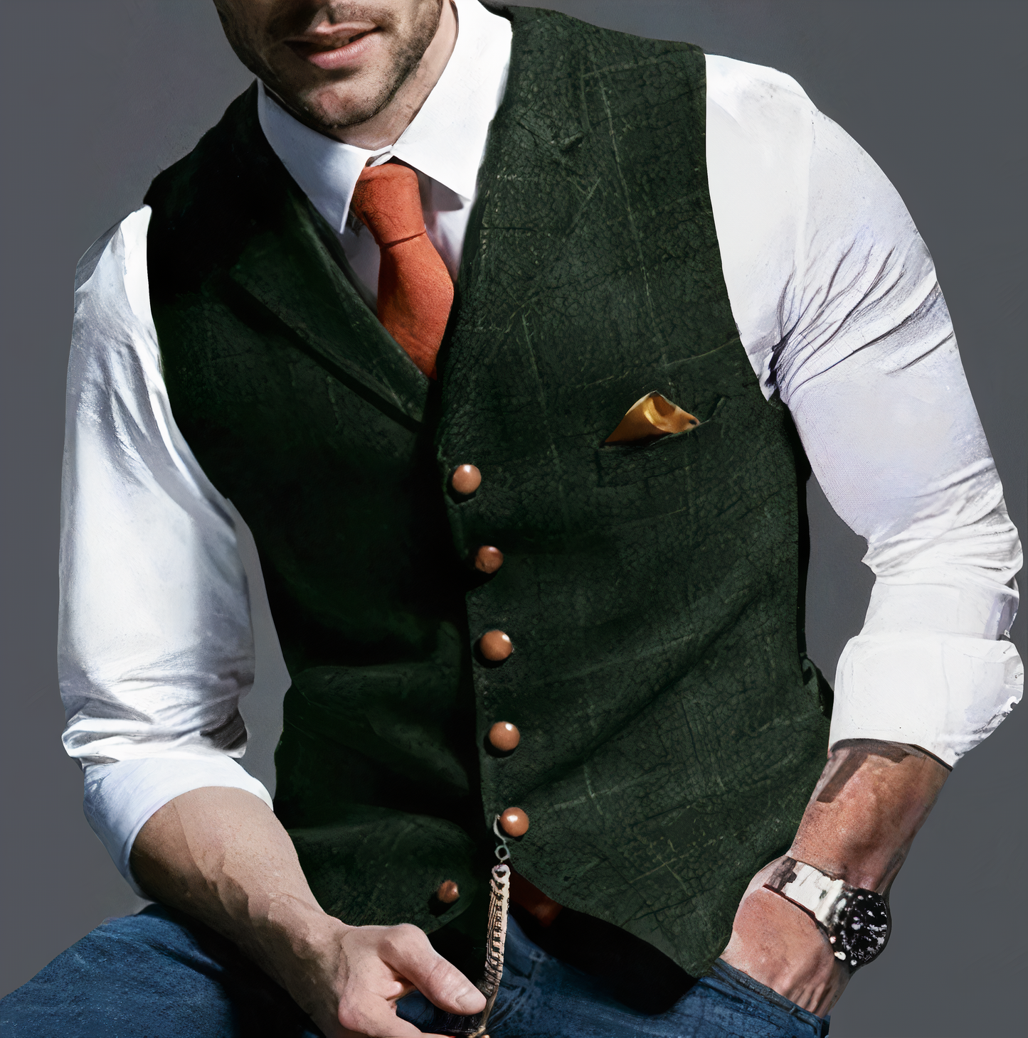 Alex Elegant light plaid vest