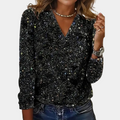Karolina Glitter V-Neck Top