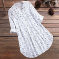 Vienna Elegant and long floral blouse for women