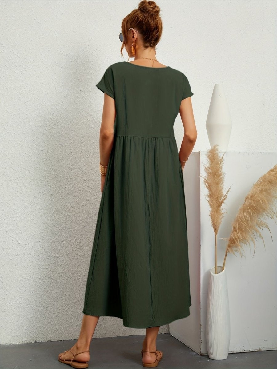 Cassandra Elegant Round Neck Dress