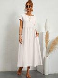 Cassandra Elegant Round Neck Dress