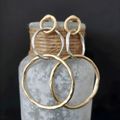 Chantel Vintage Gold & Silver Hoop Earrings