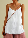 Allyson Spaghetti Strap Summer Linen Top
