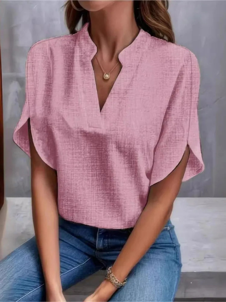 Layla Classic V-Neck Blouse