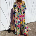 Alyssa Boho Puff Sleeve Maxi Dress