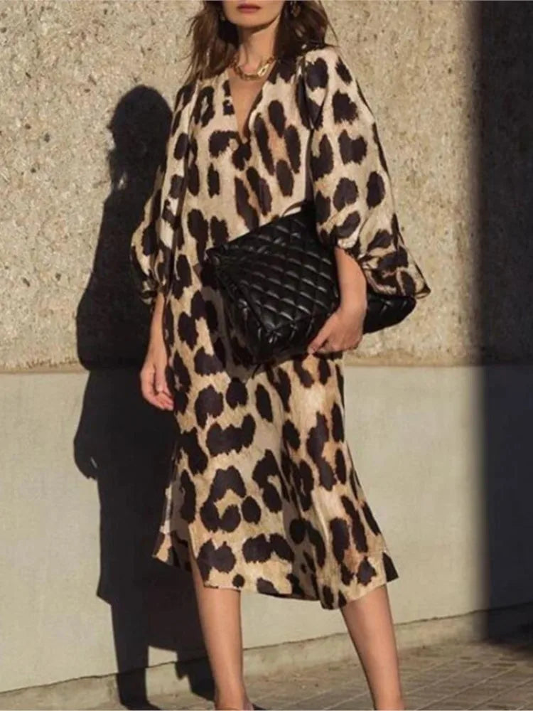 Milya Leopard Print Dress