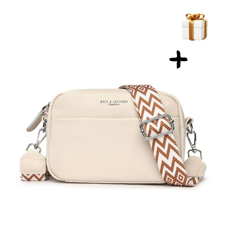 Nadia - Leather shoulder bag for women 1+1 FREE