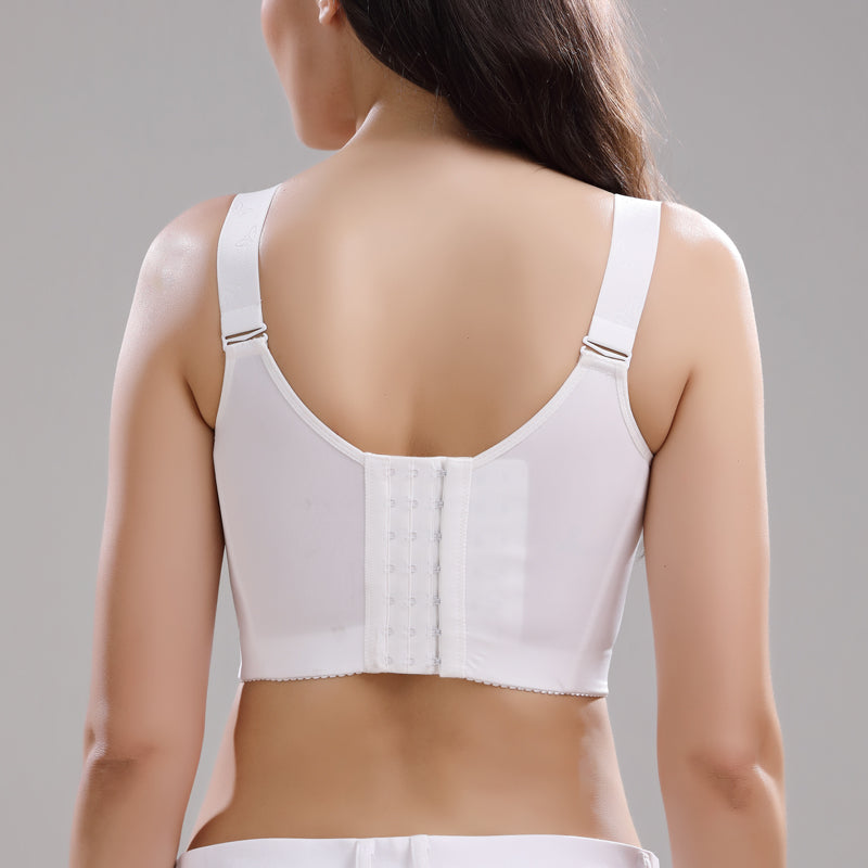 Lara Lace comfort - front fastening bra with floral lace and wide straps