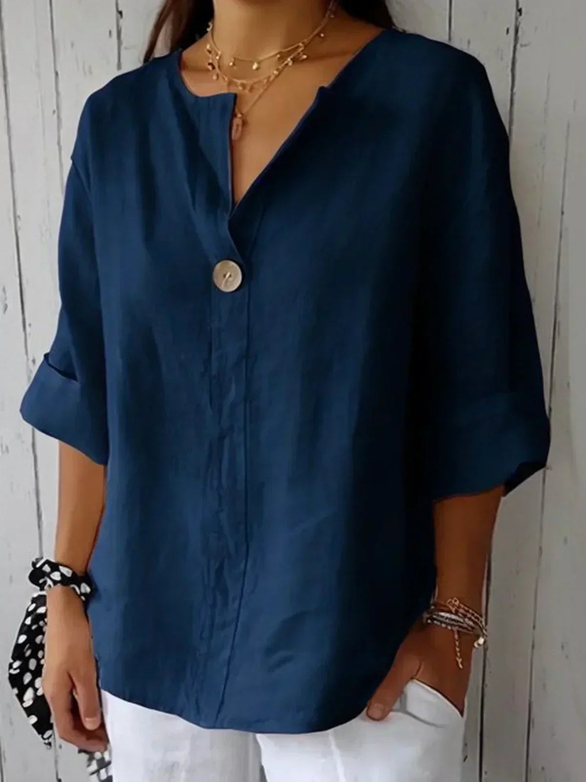 Oprah Casual V-Neck Blouse