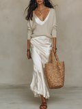 Isolde Knit & Satin Ensemble