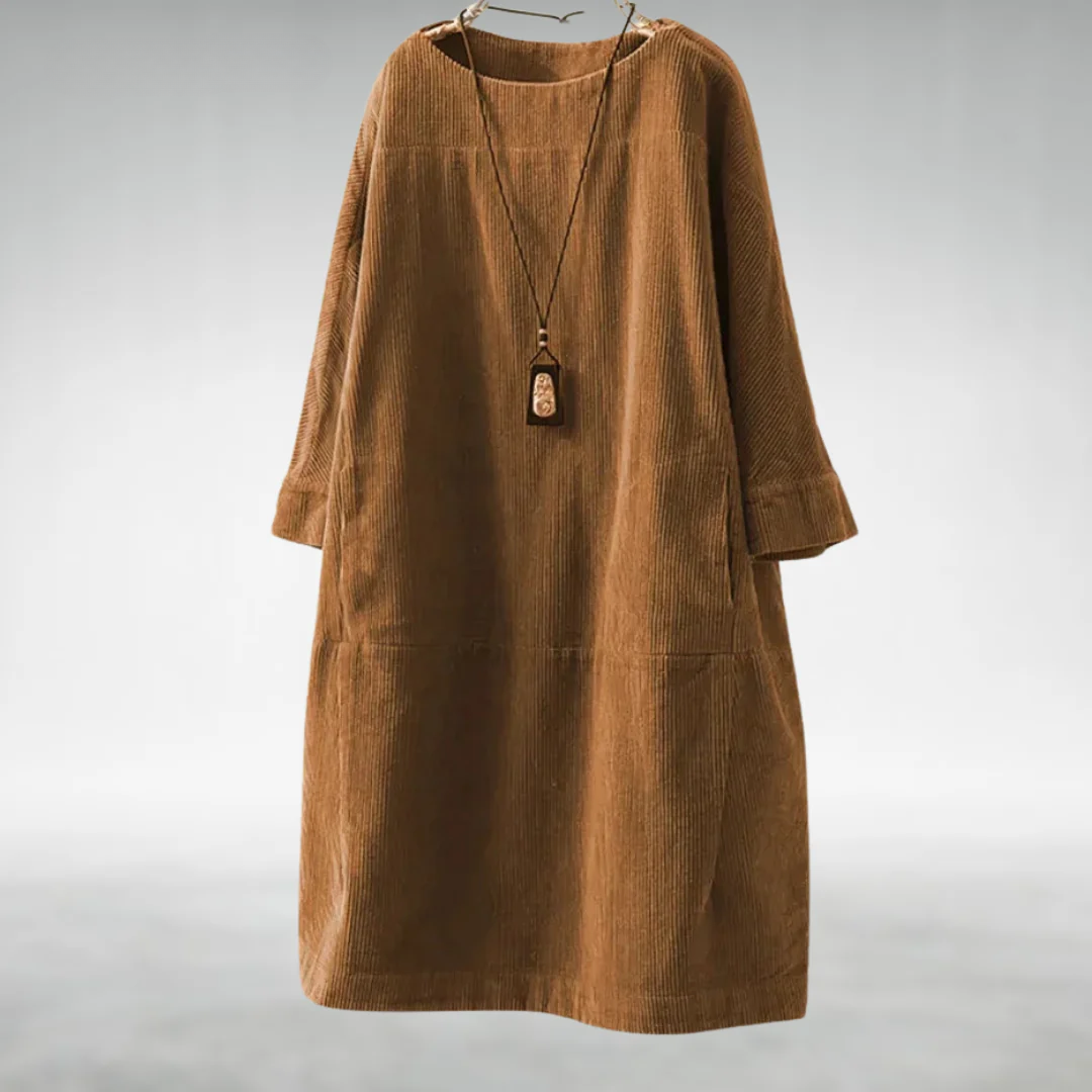 Anika Relaxed Corduroy Midi Dress