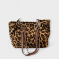 Mika Trendy Leopard Print-Inspired Tote in Soft Faux Fur