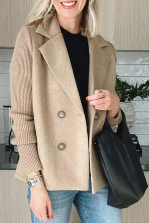 Isley Button Sleeves Casual Coat