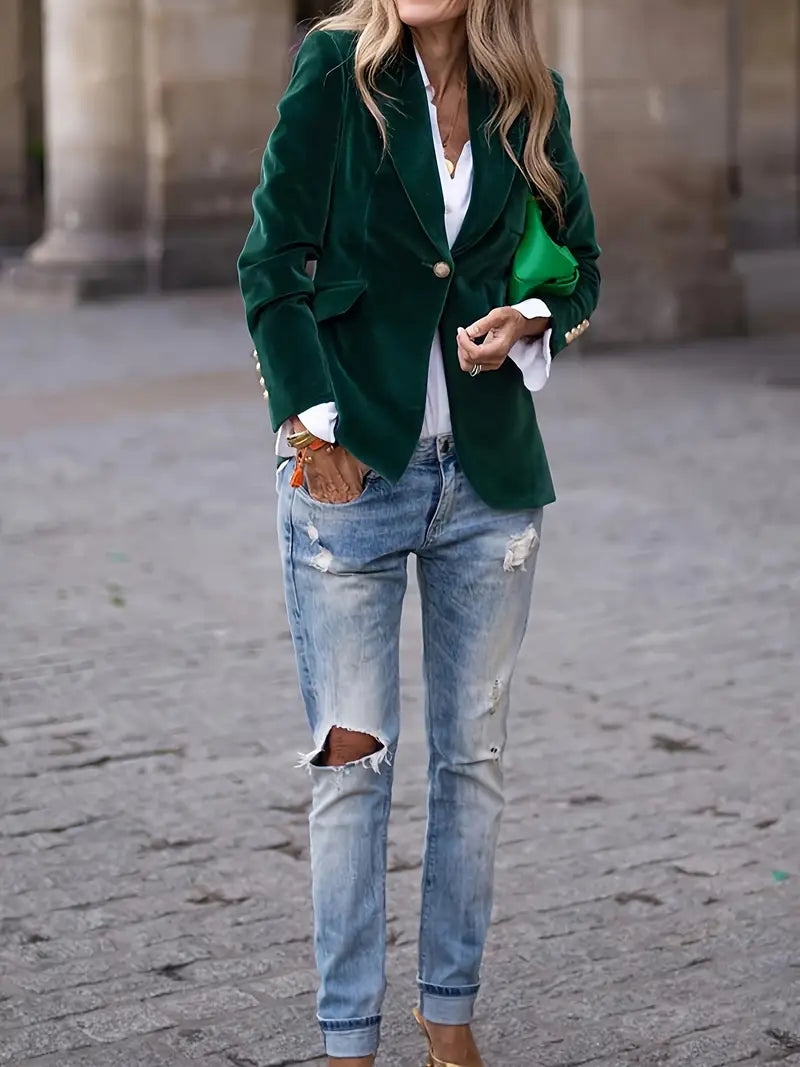 Kelly Elegant Velvet Blazer