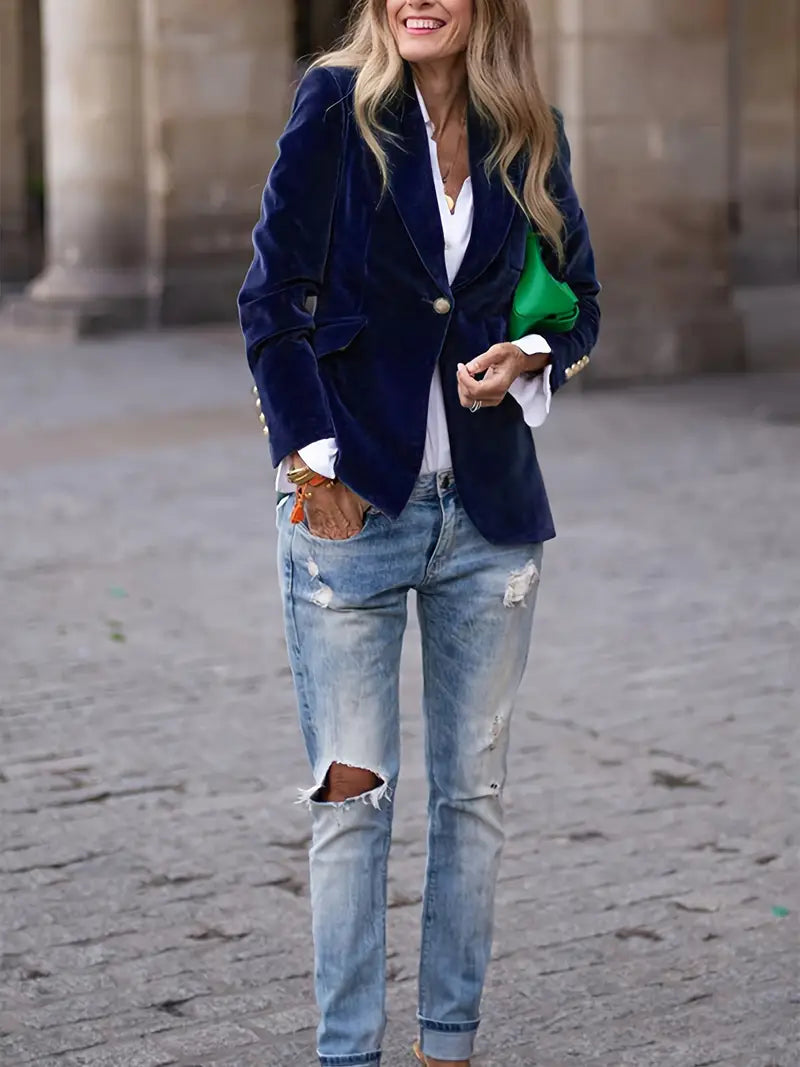 Kelly Elegant Velvet Blazer
