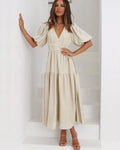 Aurielle V-Neck Flow Dress