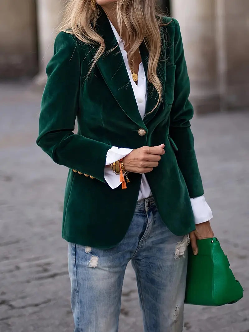 Kelly Elegant Velvet Blazer