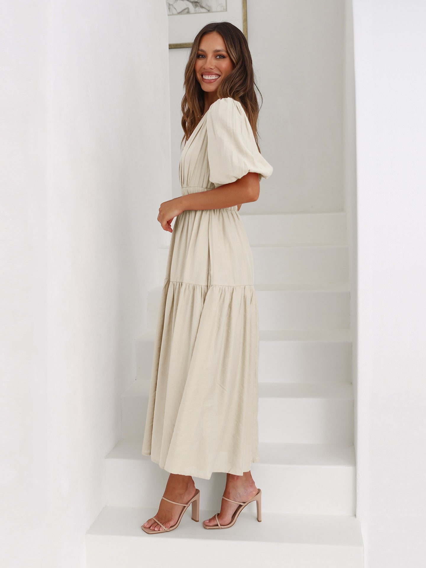 Aurielle V-Neck Flow Dress