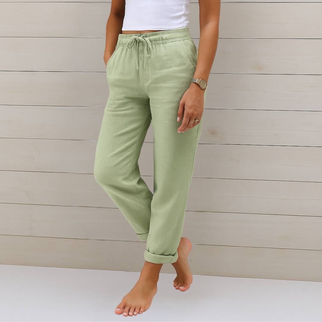 Freya Premium Linen Stretch Trousers