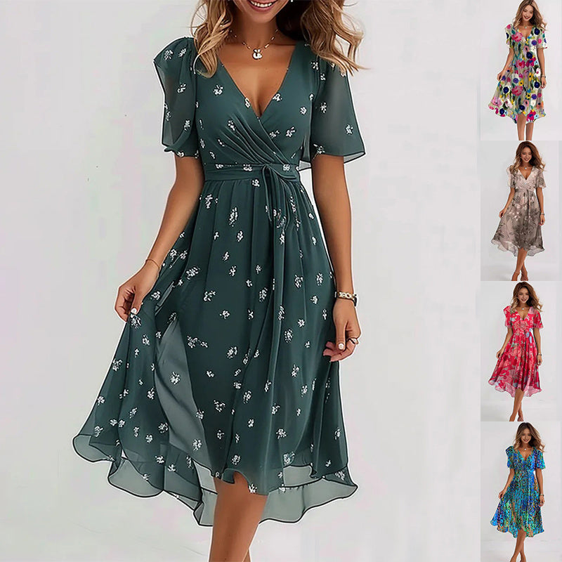 Aubrey Elegant Printed Dress