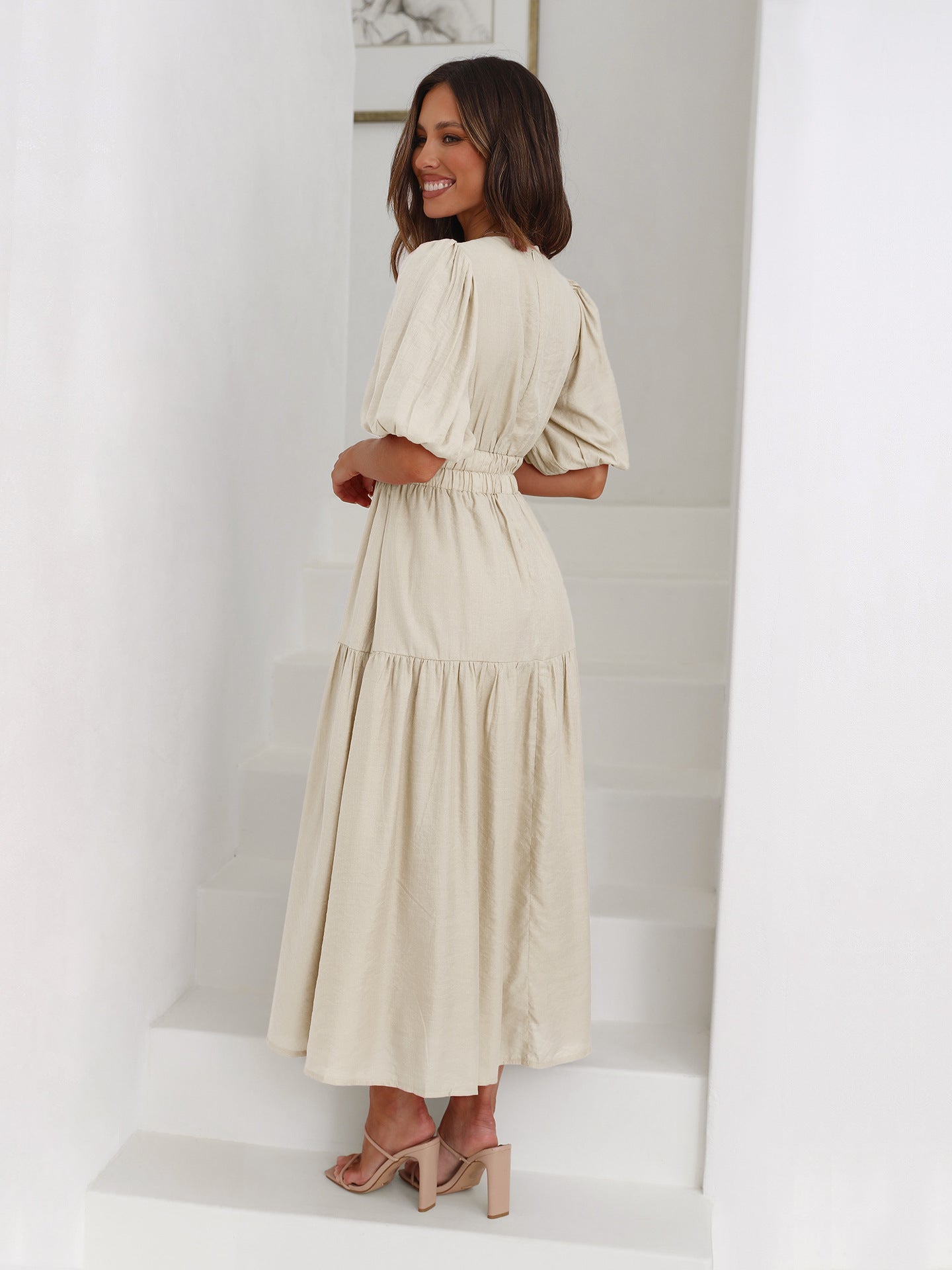 Aurielle V-Neck Flow Dress