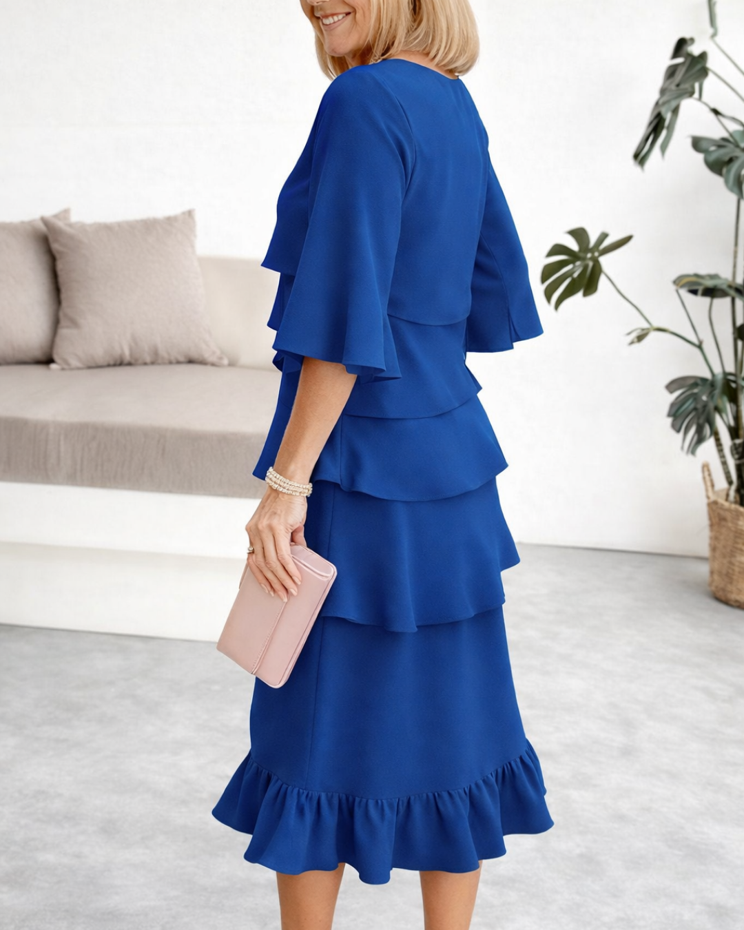 Elizabeth Ruffle Midi Dress