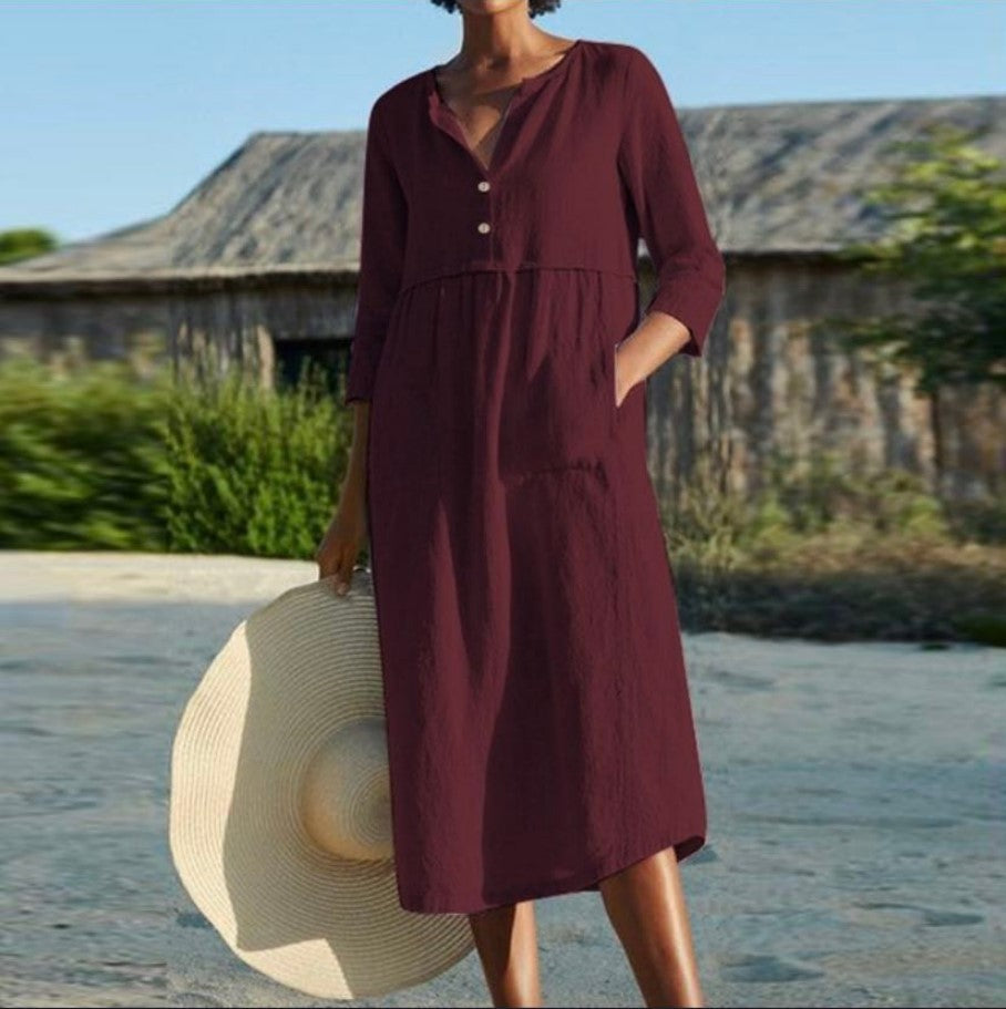 Beatrice Stylish Linen Dress