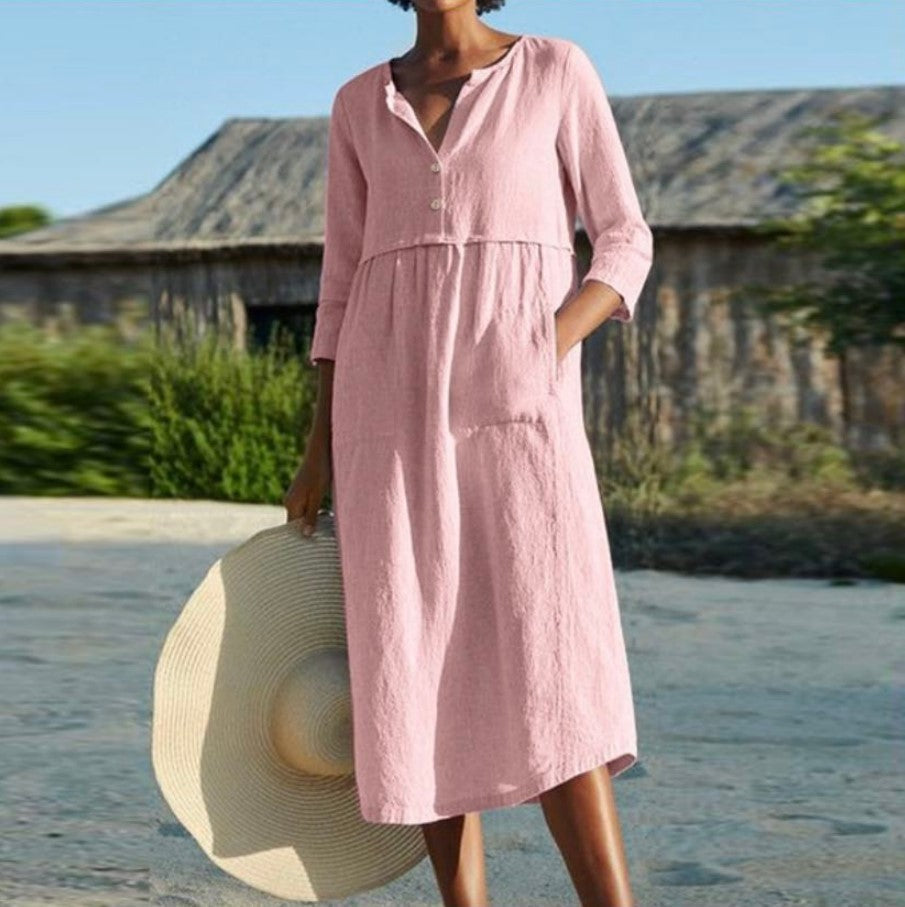Beatrice Stylish Linen Dress