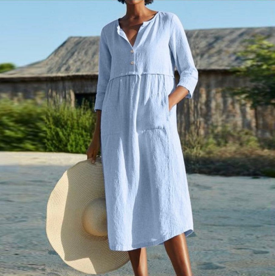 Beatrice Stylish Linen Dress