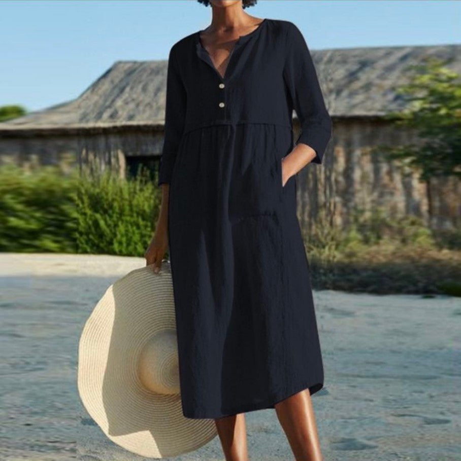 Beatrice Stylish Linen Dress