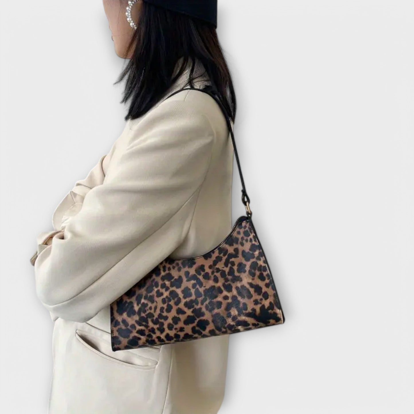 Alaia Leopard Print Shoulder Bag