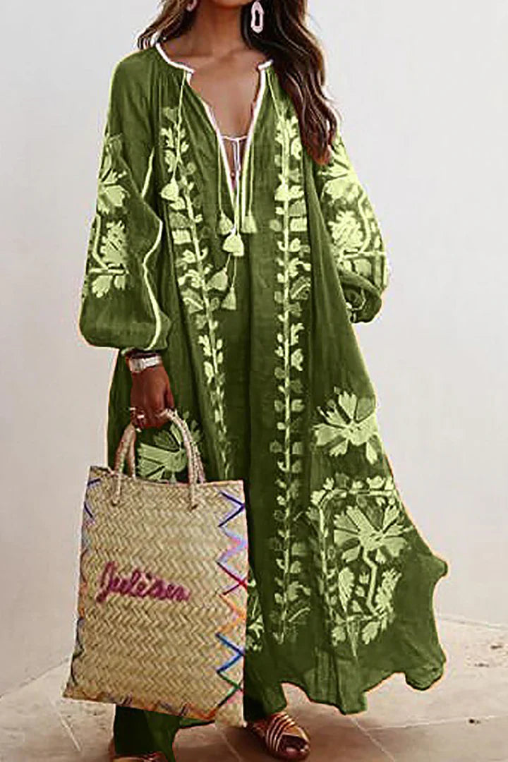 Keziah Bohemian Floral Maxi Dress