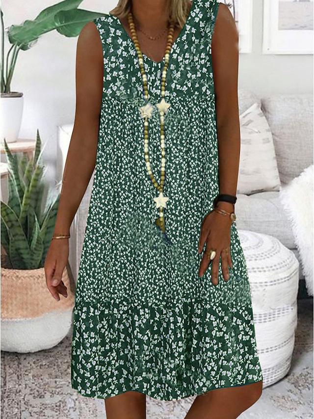 Niana Sleeveless Floral V-Neck Dress
