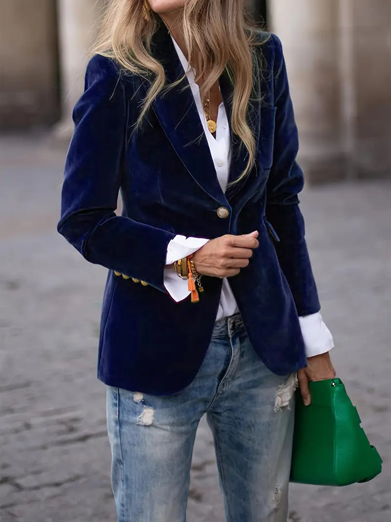 Kelly Elegant Velvet Blazer
